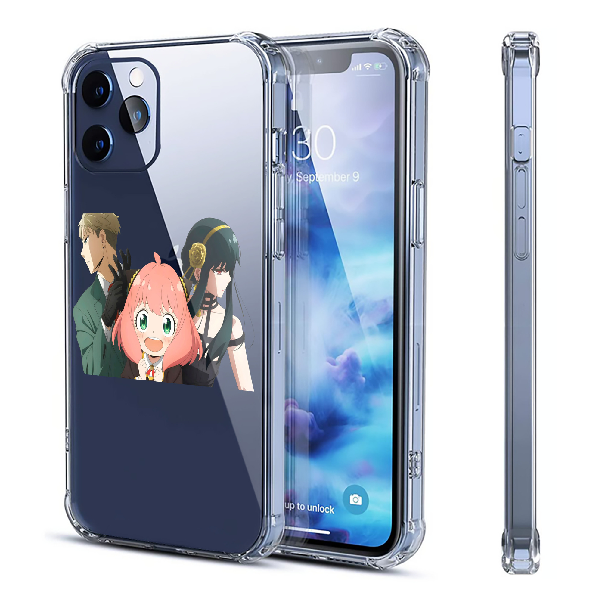 （画像用） SPY×FAMILY间谍家家酒 【iPhone 12シリーズ対応】透明スマホケース（クリアソフトケース）